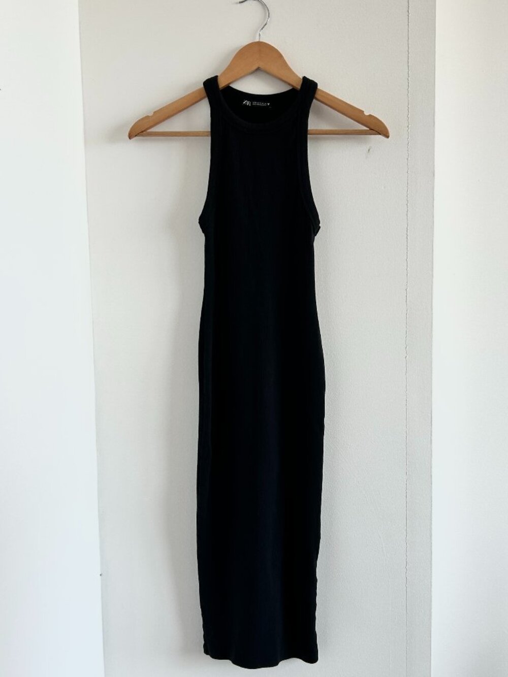 Zara Ribbed Midi Tank Dress